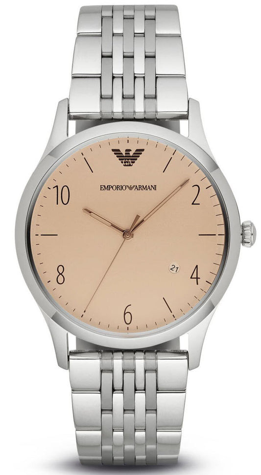Emporio Armani Classic Cream Dial Stainless Steel Men's Watch AR1881