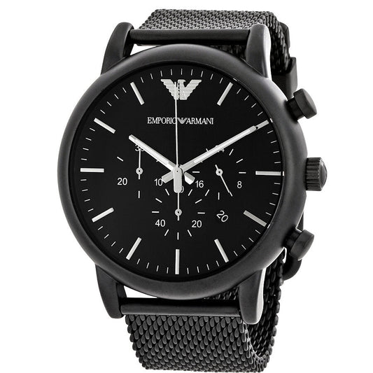 Emporio Armani Luigi Sport Chronograph Black Mesh Men's Watch - AR1968