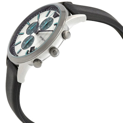 Emporio Armani Renato Chronograph Black Genuine Leather Men's Watch - AR11473