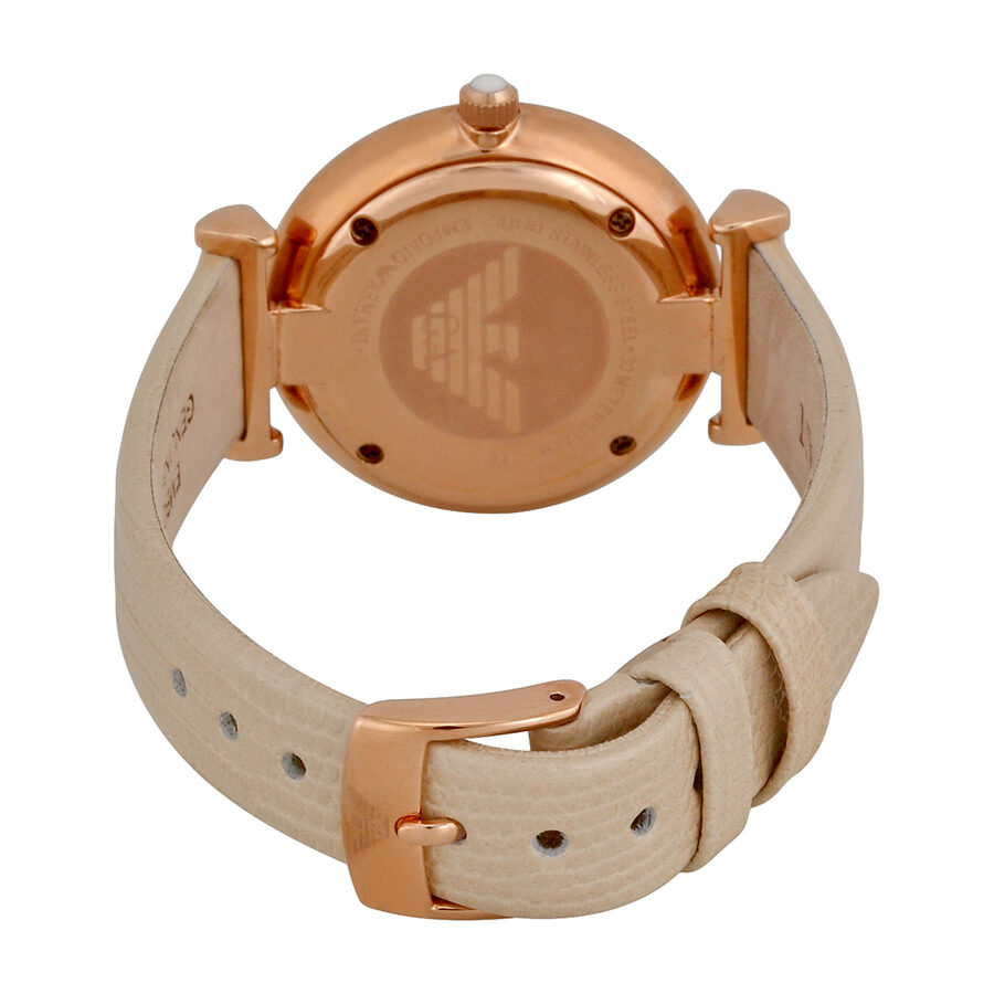 Emporio Armani Retro Warm Grey Dial Ladies Watch AR1681