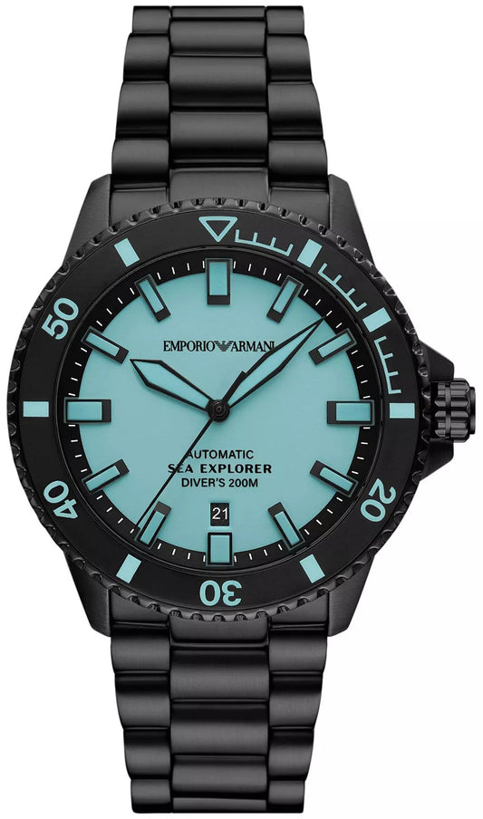 Emporio Armani Sea Explorer Automatic Black Stainless Steel Watch ar60084