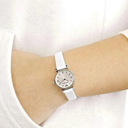 Emporio Armani Gianni T-Bar Mini Silver Women's Watch - AR1686