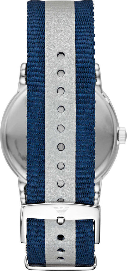 Emporio Armani Luigi Analog Blue and Grey Strap Men's Watch - AR11212
