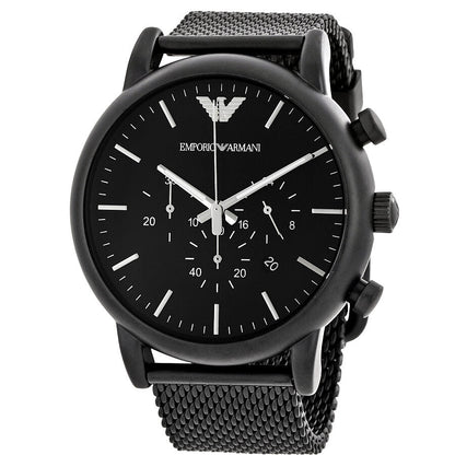 Emporio Armani Luigi Sport Chronograph Black Mesh Men's Watch - AR1968