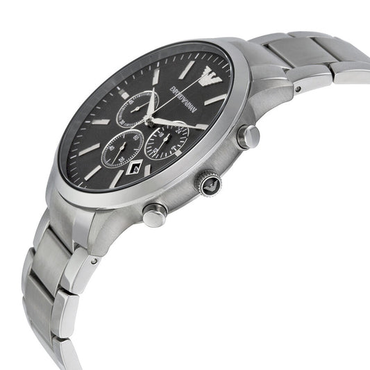 Emporio Armani Sportivo Chronograph Black Dial Steel Men's Watch AR2460