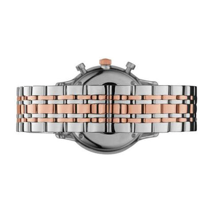 Emporio Armani Steel Two Tone Silver Rose Gold Chronograph Men's Watch AR0399