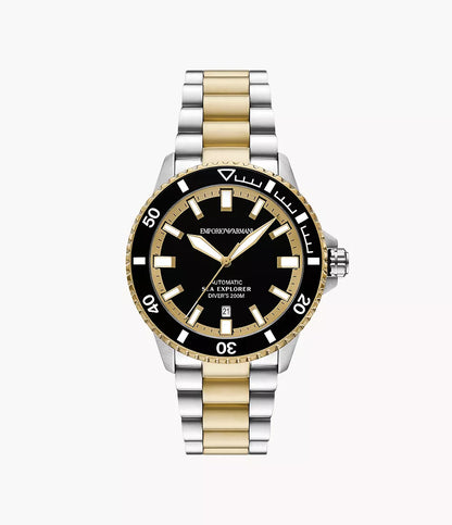 Emporio Armani Sea Explorer Automatic Two-Tone Stainless Steel Men's Watch - AR60089
