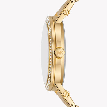 Michael Kors Slim Runway Blue Dial Gold Women's Watch - MKO1048