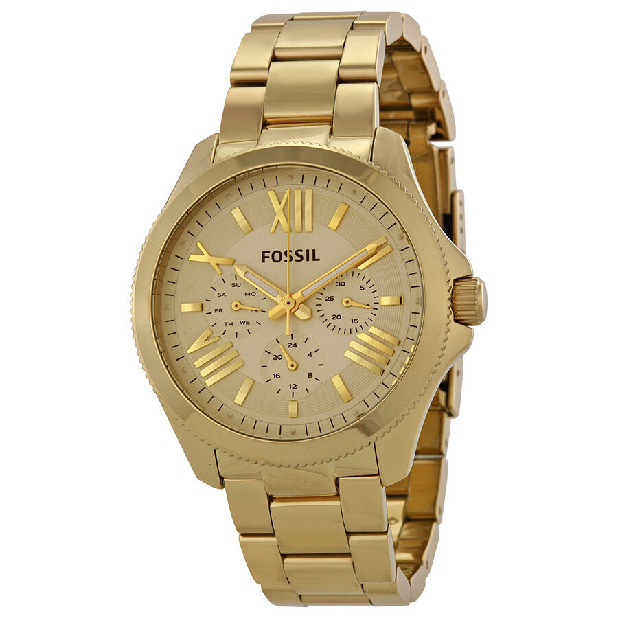 Fossil Cecile multi-function watch with champagne dial and gold-tone stainless steel bracelet
