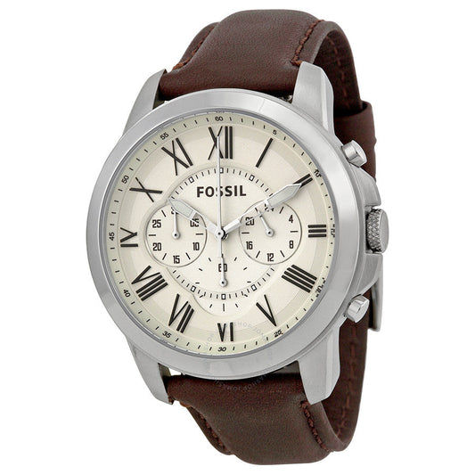 Fossil Grant Chronograph Brown Leather Men's Watch FS4735