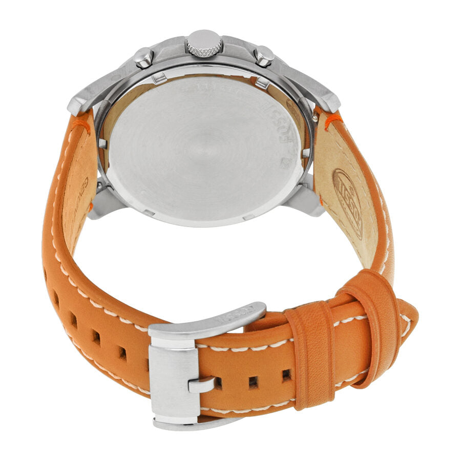 Fossil Grant Chronograph Hunter Green Dial Tan Leather Men's Watch - FS4918