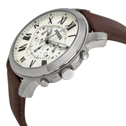Fossil Grant Chronograph Brown Leather Men's Watch FS4735