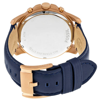 Fossil Grant Multi-Function Navy Dial Navy Leather Men's Watch FS4835