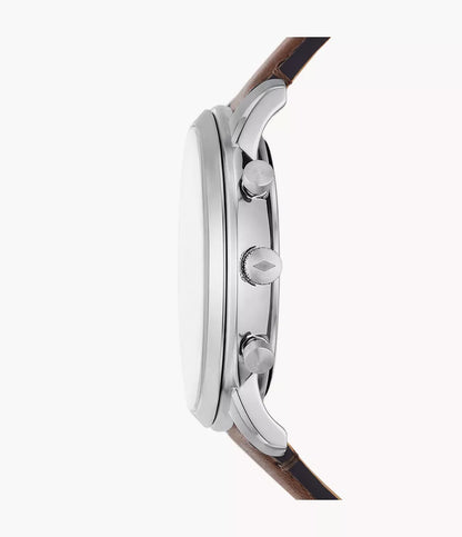 Fossil Neutra chronograph watch side profile showing case thickness