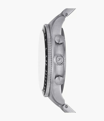 Side profile of Fossil Sport Tourer FS6045 chronograph watch showing case thickness