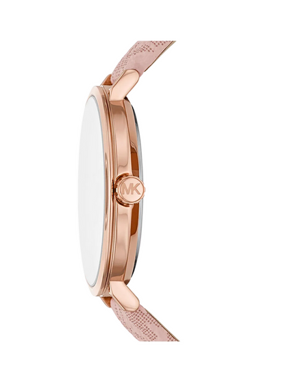 Michael Kors Addyson White Dial Ballet Pink PVC Strap Women's Watch - MK2947