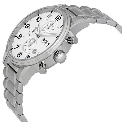 Hugo Boss Aeroliner Chronograph White Dial Men's Watch 1513182