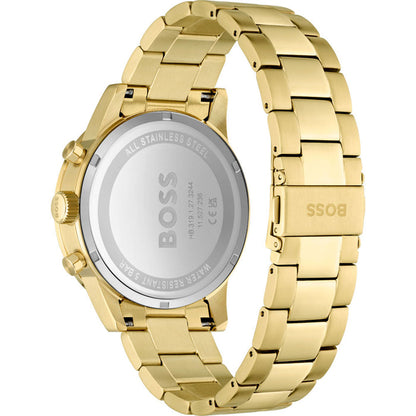 Hugo Boss Allure watch caseback showing stainless steel with engraved BOSS branding