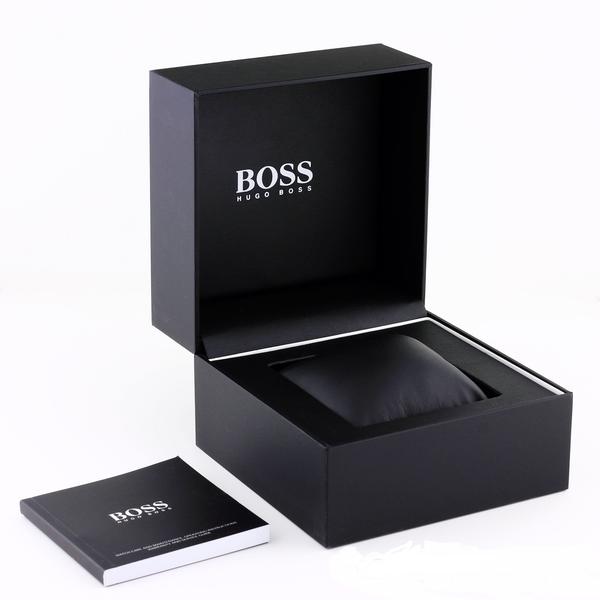Hugo Boss Jet watch packaging with branded black box and documentation