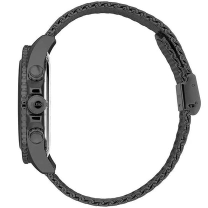 Hugo Boss stainless steel mesh bracelet with fold-over clasp and BOSS branding