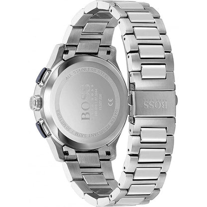 Hugo Boss Peak watch caseback showing stainless steel back and metal band