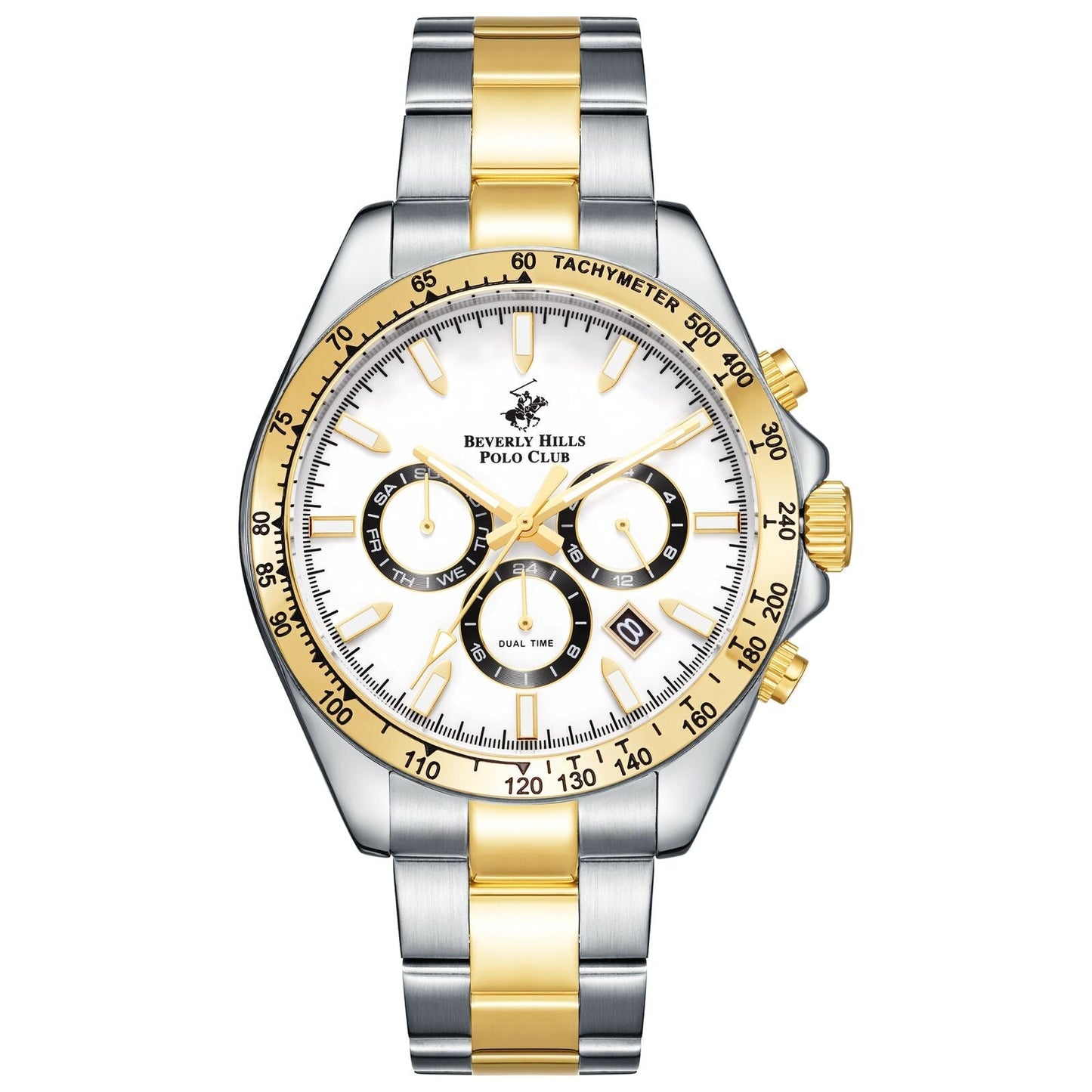 Beverly Hills Polo Club Dual Time Multifunction Two-Tone Watch BP3127X.230