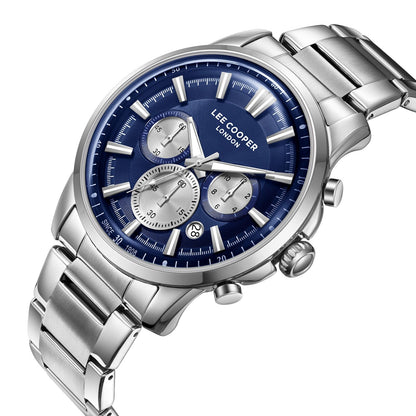 Lee Cooper Malo Multifunction Blue Dial Silver Watch - LC08068.390