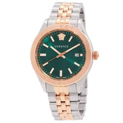 Versace Hellenium Quartz Green Dial Men's Watch VEVK01324