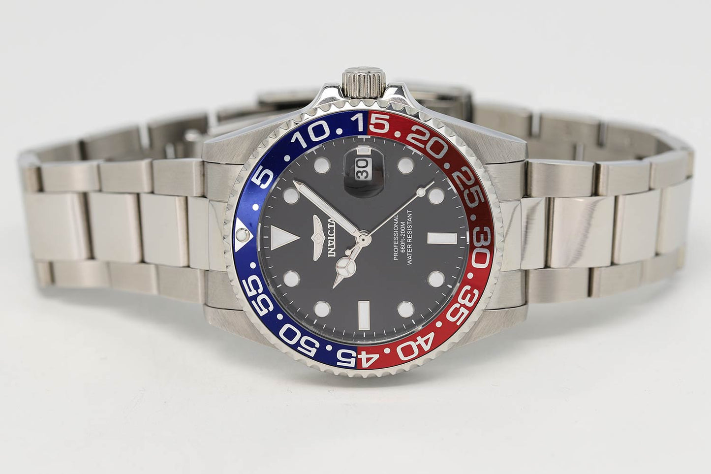 Invicta Pro Diver Quartz Black Dial Pepsi Bezel Men's Watch - 36528