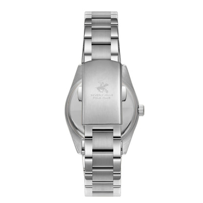 Beverly Hills Polo Club Pink Dial Day-Date Silver Diamond Watch BP3709X.381
