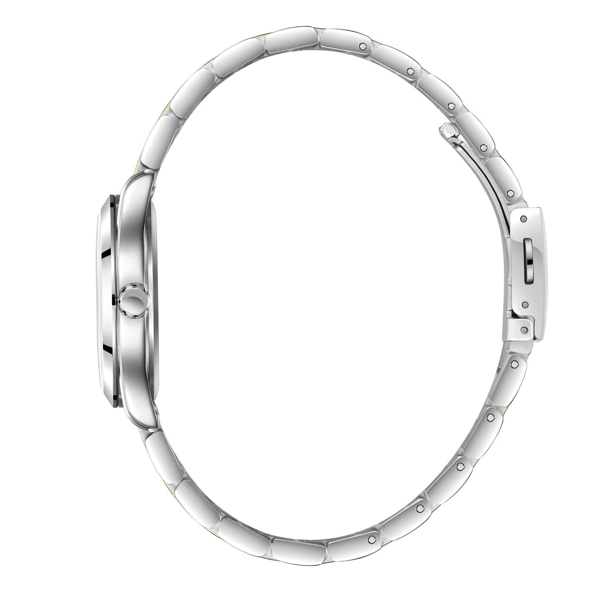 Side view of Lee Cooper Isabella watch showing case profile and bracelet