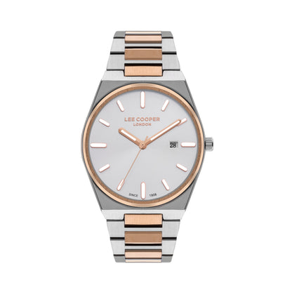 Lee Cooper LC07608.530 two-tone watch with silver dial and rose gold accents