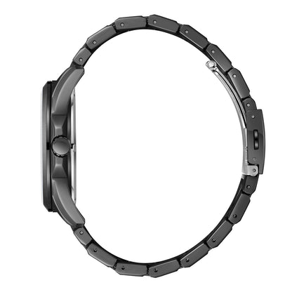 Lee Cooper black stainless steel bracelet strap showing link details