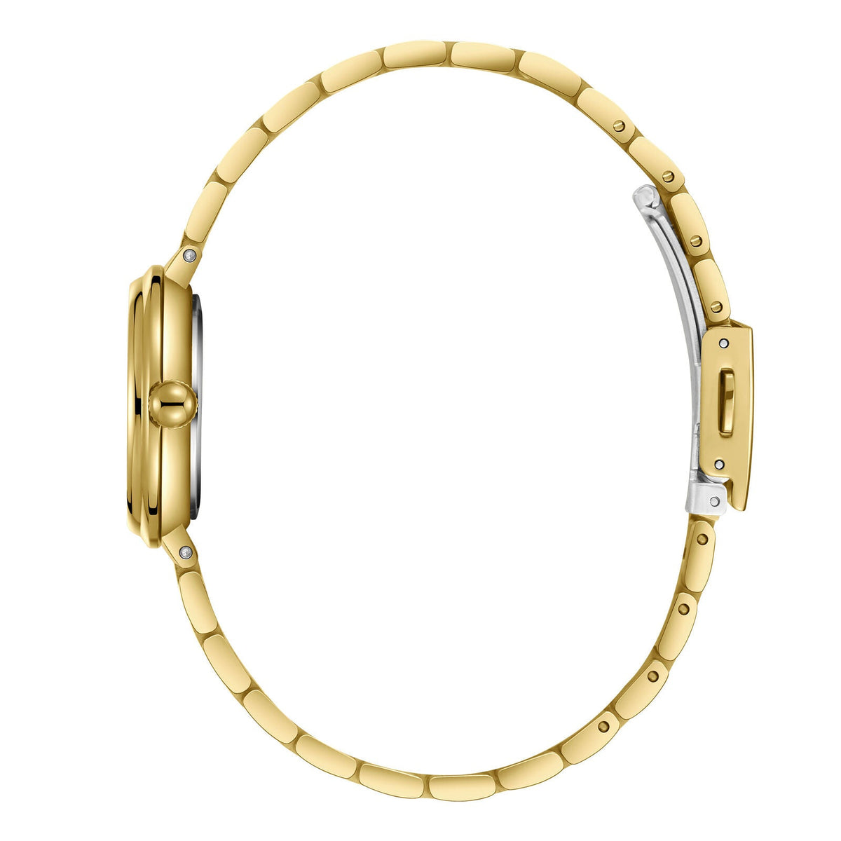 Lee Cooper gold-tone stainless steel link bracelet with deployment clasp