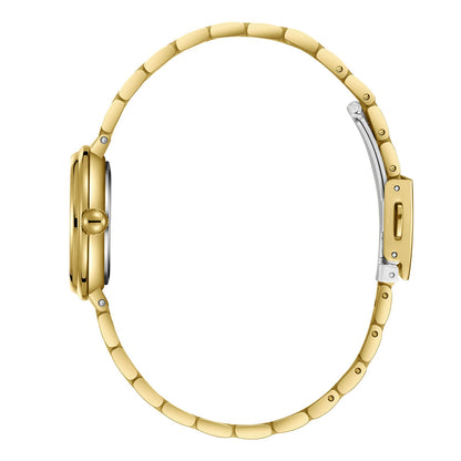 Lee Cooper gold-tone stainless steel link bracelet with deployment clasp