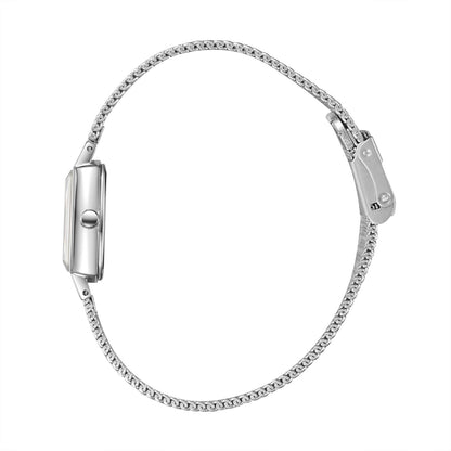 Lee Cooper silver mesh strap with clasp closure