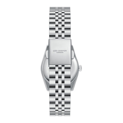 Lee Cooper LC08303.390 watch case back showing silver metal with brand engraving
