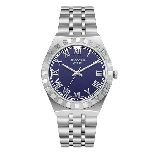 Lee Cooper Jayden Blue Dial Silver Watch - LC08060.390