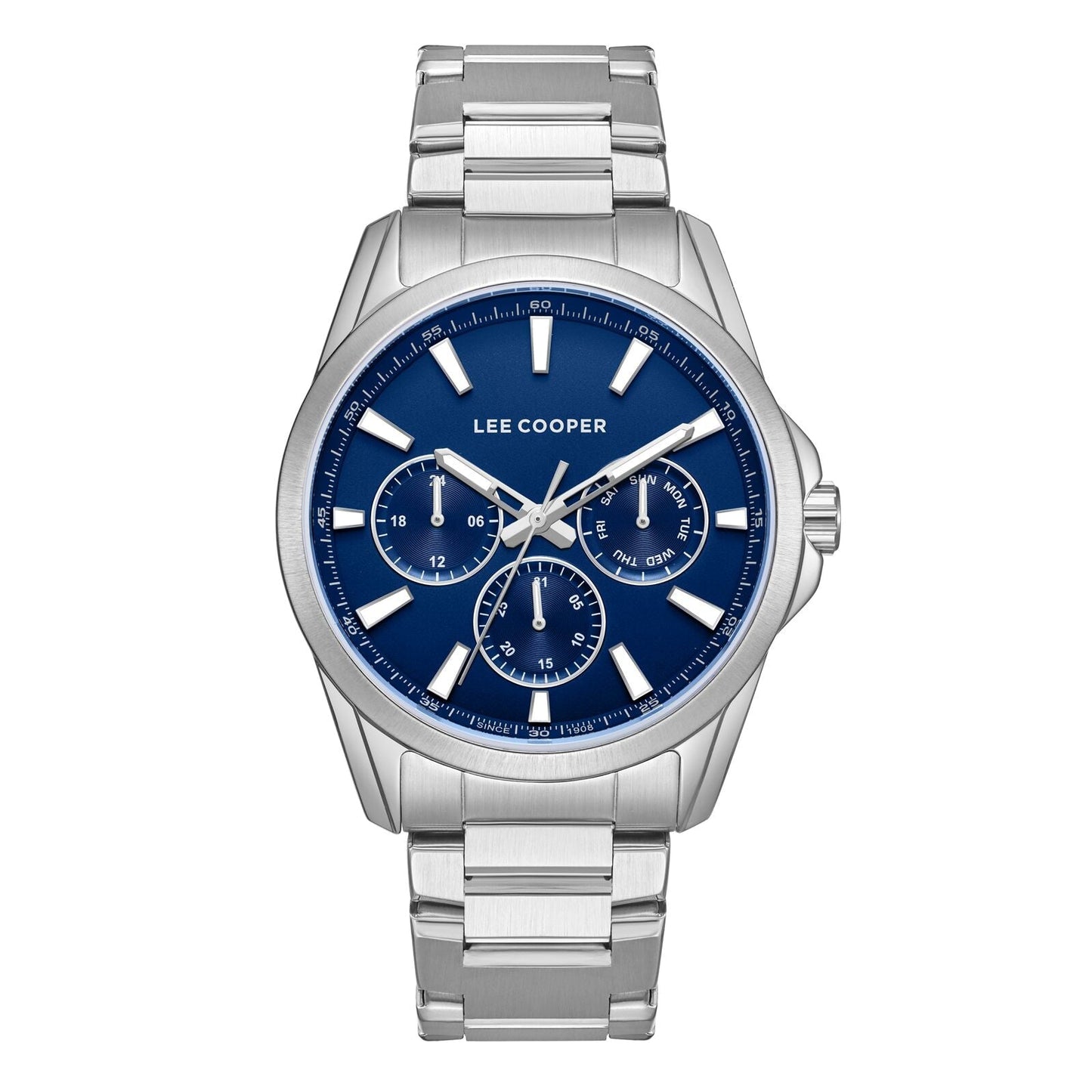 Lee Cooper Malo Multifunction Blue Dial Silver Watch - LC08105.390