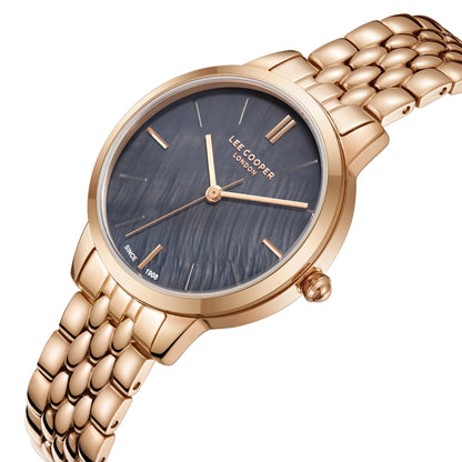 Lee Cooper Night Out Black Dial Rose Gold Watch – LC07941.450