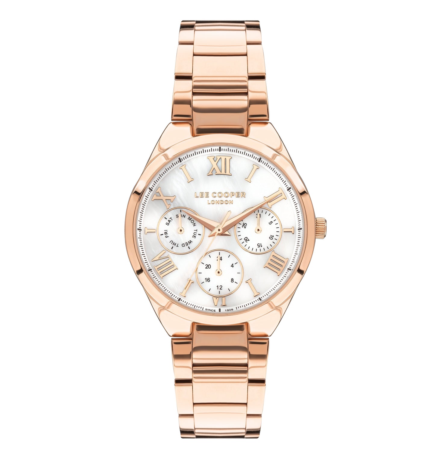 Lee Cooper Multi Function White Mop Dial Watch – LC07456.420