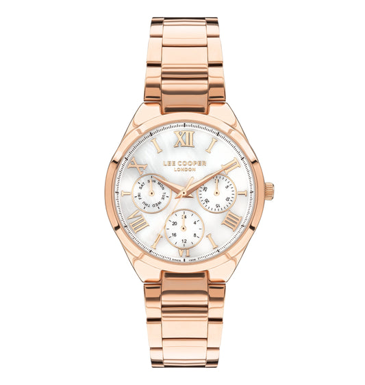 Lee Cooper Multi Function White Mop Dial Watch – LC07456.420