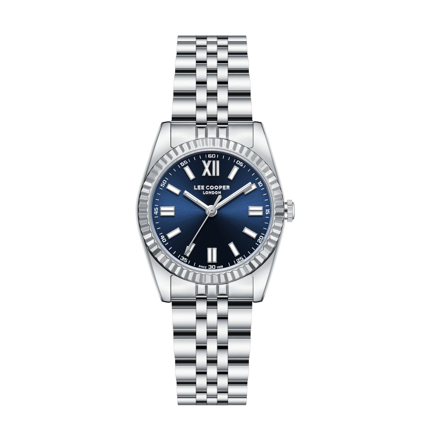 Lee Cooper Fashion Blue Dial Silver Watch - LC08303.390