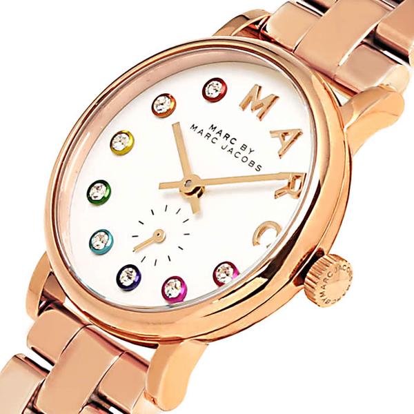 Marc By Marc Jacobs Baker Dexter White Rose Gold Watch MBM3443