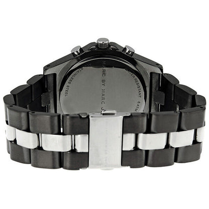 Marc By Marc Jacobs Blade Chronograph Gunmetal Silver Tone Watch MBM3179