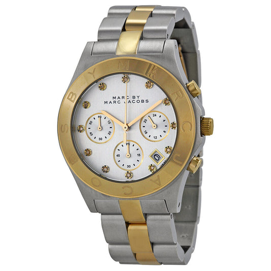 Marc By Marc Jacobs Henry Chronograph Date Gold and Silver Tone Watch MBM3177