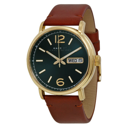 Marc By Marc Jacobs Fergus Black Dial Brown Leather Watch MBM5077 (Defect)