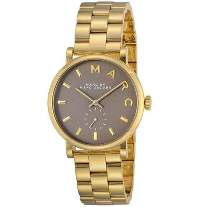 Marc By Marc Jacobs Baker Grey Dial Gold Plated Watch MBM3281