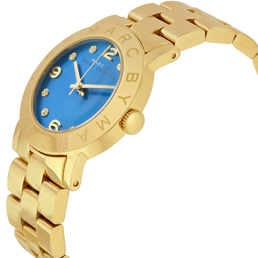Marc by Marc Jacobs Amy Blue Dial Gold-tone Ladies Watch MBM3303