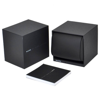 Marc by Marc Jacobs Amy watch packaging with branded black box and sleeve